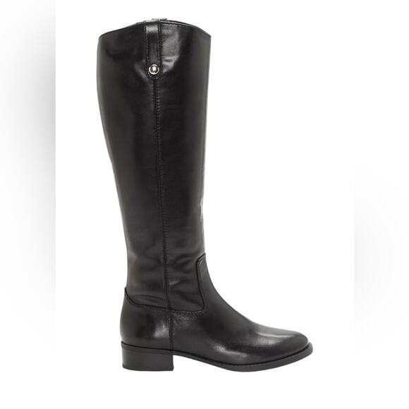 INC International Concepts Womens Black Fawne Riding Leather Boots Size 5 - Picture 1 of 8